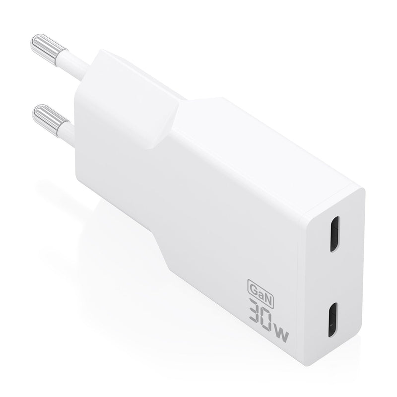 Aisens Wall Charger GaN A110-1003 2x USB Type-c 30W White
