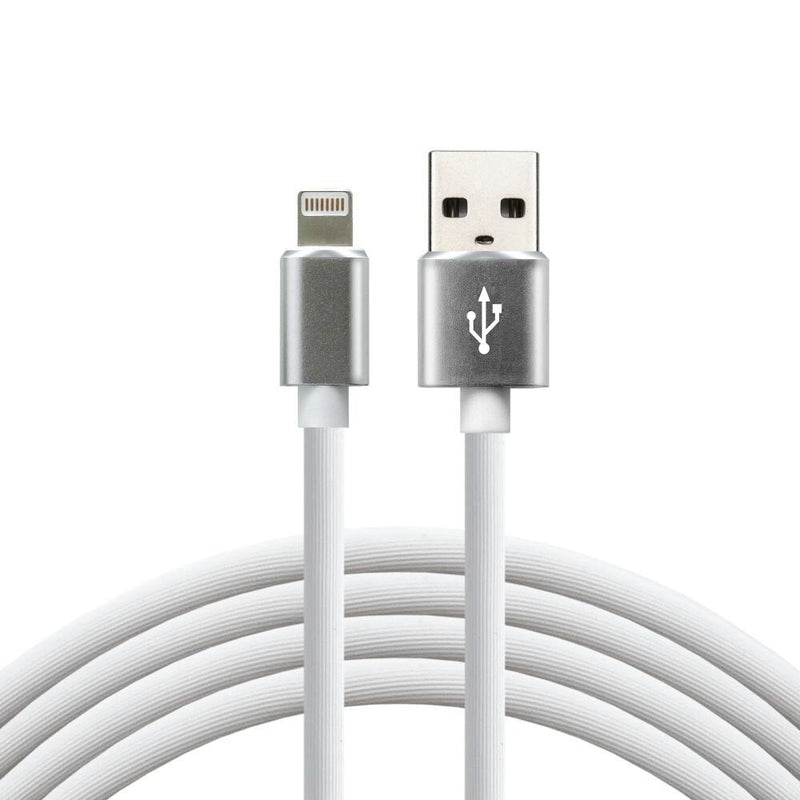 Everactive Cable USB Lightning 1M - White Silicone Stand Charging Fast 2,4A - CBS-1IW
