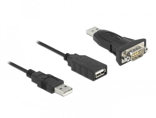 Delock Adapter USB 2.0 Type a 1 X Serie RS-232 D-sub 9 Pin Connector Male With Tuercas — image 1