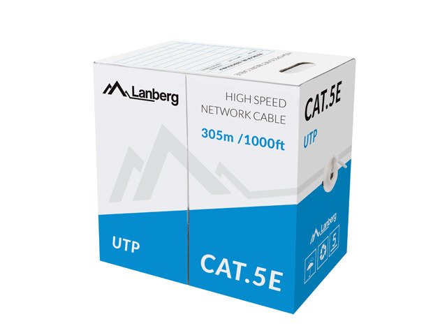 Lanberg Network Cable UTP, CAT.5E, Cu, 305M, Grey