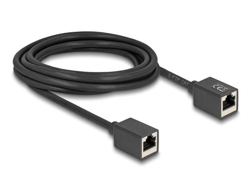 Delock Network Cable Alargador Empalme RJ45 Connector Female a RJ45 Connector Female CAT.6A S FTP 3M Black — image 1