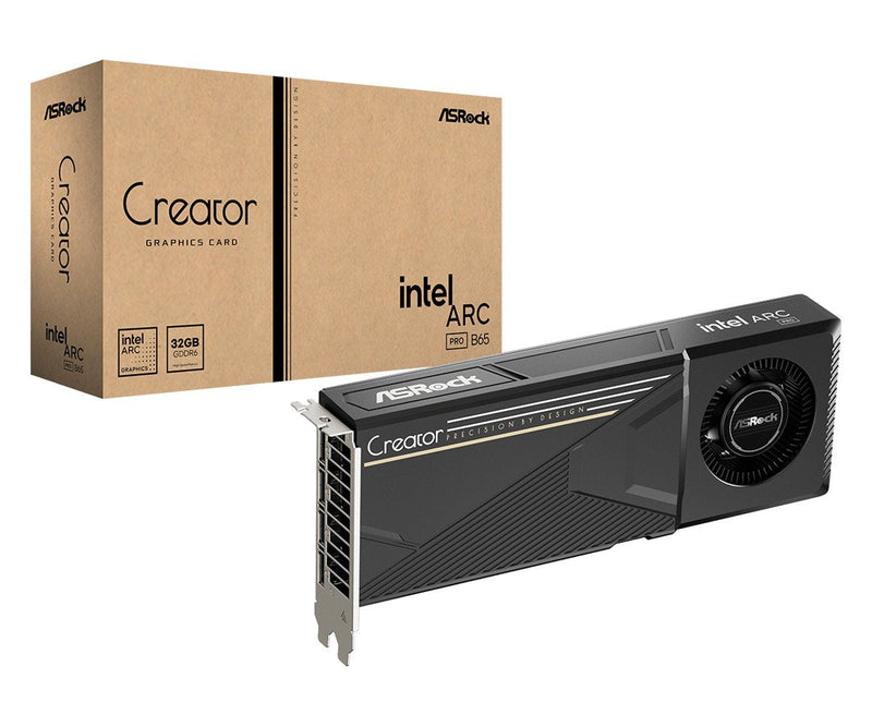 Asrock Graphics Card Pro B65 32GB Intel Arc Creator GDDR6