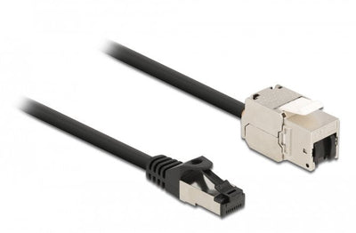 Delock Cable RJ45 Connector Male a Keystone Módulo RJ45 Connector Female CAT.6A 2M Black — image 1