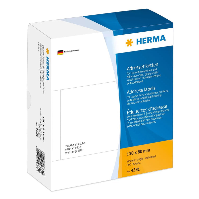 Herma Labels Dirección Individualmente Paper White 130X80 Mm 500 Units