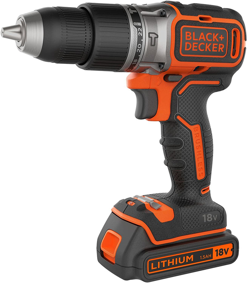 Taladro Impacto Con Batería BL188KB, 18VOLT Negro / Naranja Funda 2 Pilas Ión Litio (1.5AH)