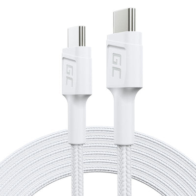 Green Cell Kab USB-C (st-st) 2M White — image 1
