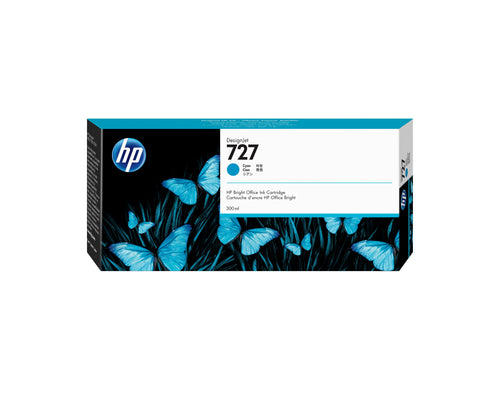 HP Genuine Ink 727 300ML Cyan Tintado Genuine Designjet T1530, T2500, T2530, T930 — image 1
