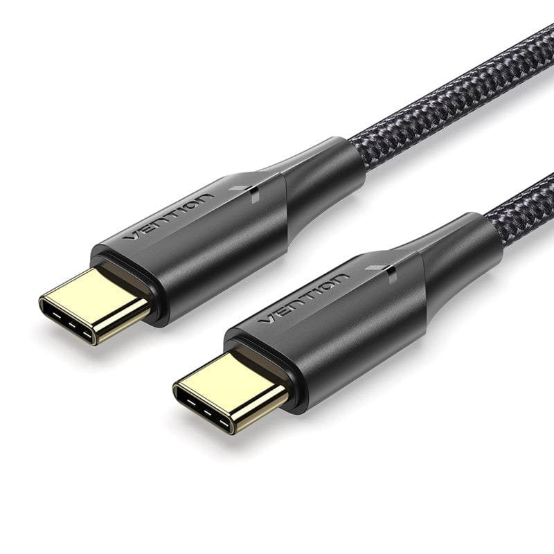 Vention USB Cable 2.0 Type-c 3A Taubd USB Type-c Male USB Type-c Male Up To 60W 480Mbps 50CM Black