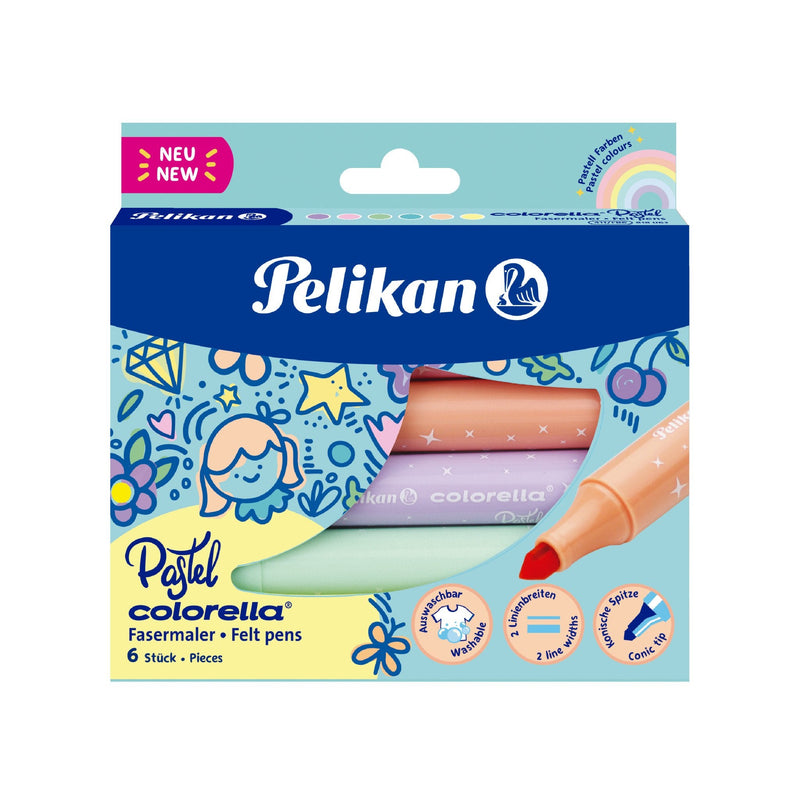 Pelikan Pens Fibre Colorella Pastel 411 / FS6 Box Foldable
