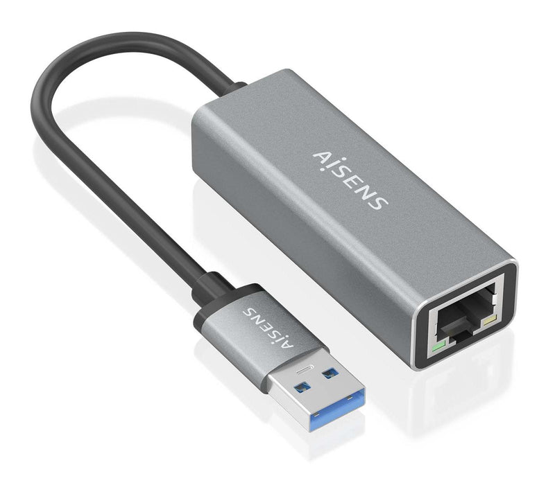 Aisens Converter USB 3.0A Ethernet Gigabit 10/100/1000Mbps, Grey 15CM