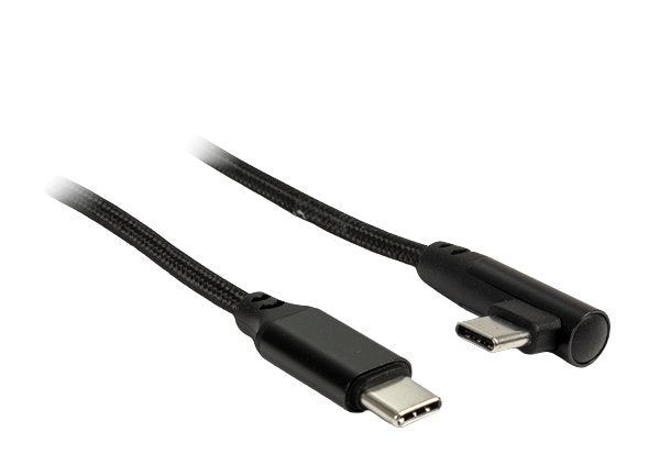 Inter-tech USB Cable -c - USB-C Acodado 90°, 1M Black