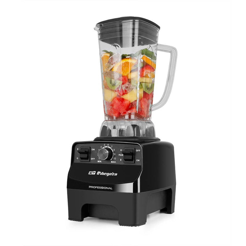 Orbegozo Blender Bv 9650 Glass Professional - Motor 1500W - Glass Tritan 2L - 8 Cuchillas Steel Inoxidable - F