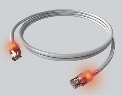 Easylan Dualboot LED Network Cable RJ45 S FTP CAT.6A (class Ea), With Sacon Connector Male Lsoh, Grey 2M — image 1