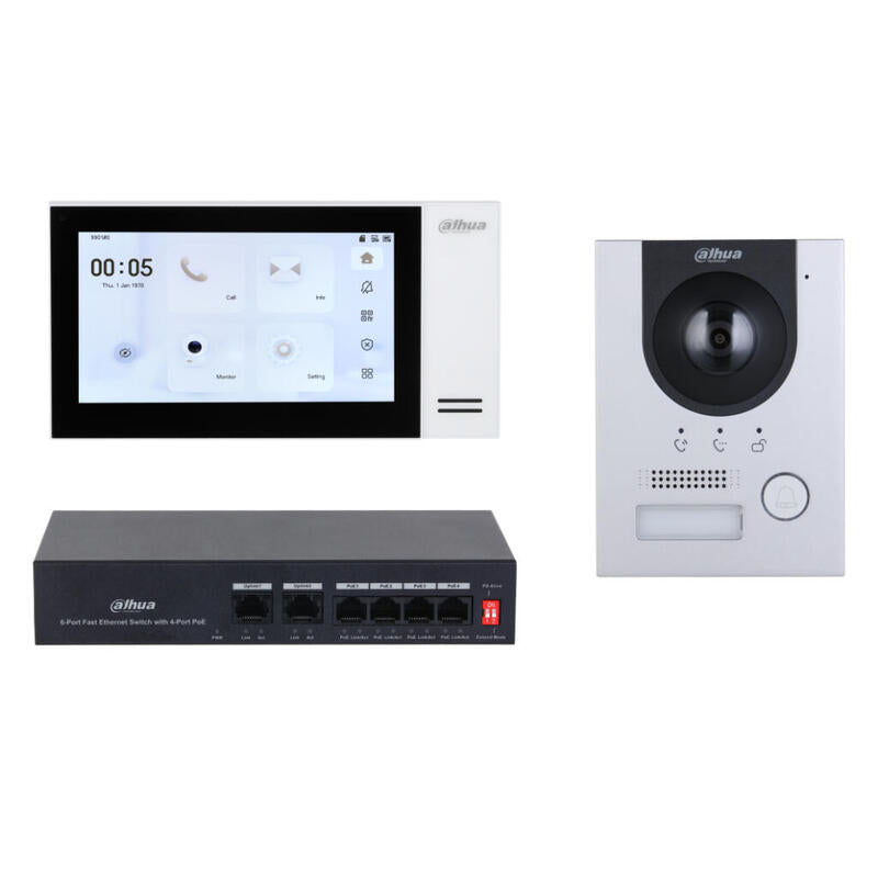 Dahua KTP01L-S2(S) Kit Video Doorbell IP Outdoor Surface + Monitor Indoor