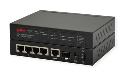 Roline Gigabit Ethernet Switch 6 Ports (5X 10 100 1000 + 1X Sfp, 4X PoE + ) — image 1