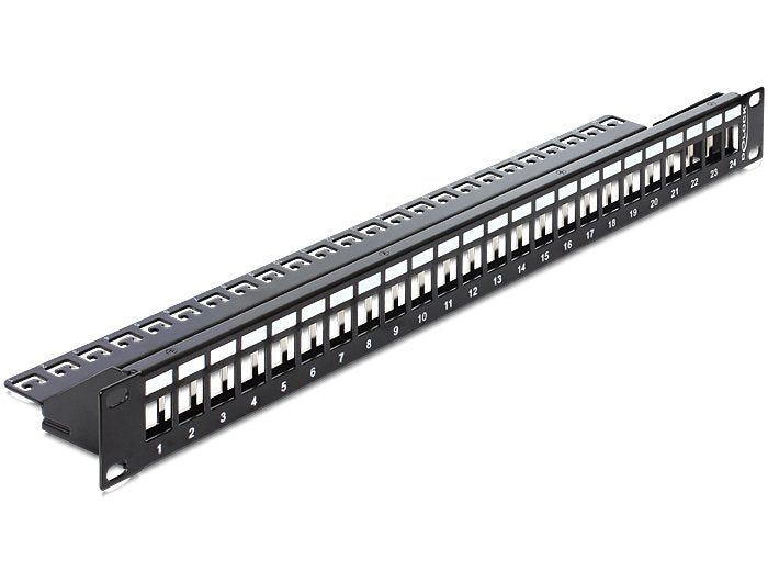 Delock 43277 Keystone 19 Patchpanel 24 Port Black