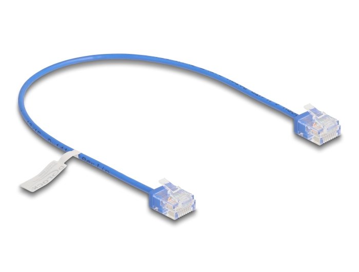 Delock RJ45 Network Cable CAT.6 UTP Ultra Slim 0,3M Aal Con Kurzen Machon
