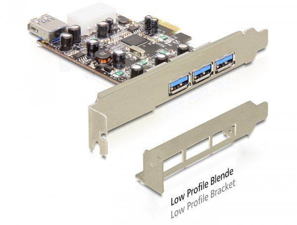 Delock Card Pci Express 3 X Externos + 1 X Internal USB 3.0 Tipo-a Female