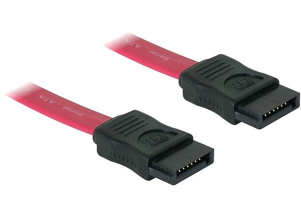 Delock Cable Datos SATA 30CM M/M Red