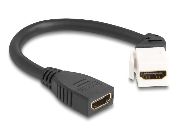 Delock Keystone Modul HDMI Cable Buchse Zu Buchse 45° Gewinkelt 8K 60 HZ 20CM Black