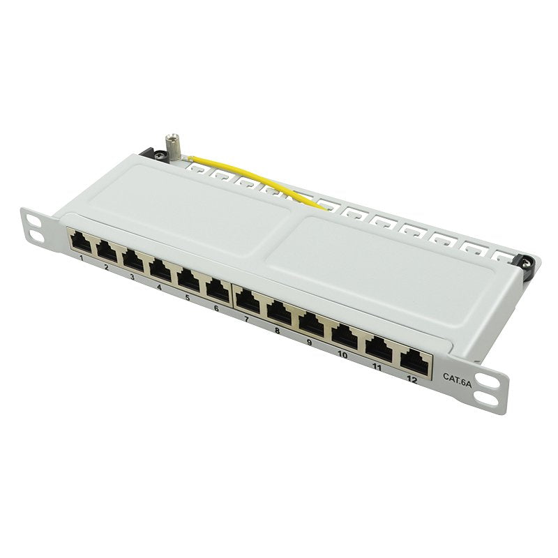 Logilink NP0065 Patchpanel CAT.6A 10, 12 Ports Grey 0.5 U