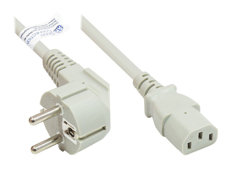 Good Connections Contact Protection Connector Male Angulado.- C13 Grey 5M