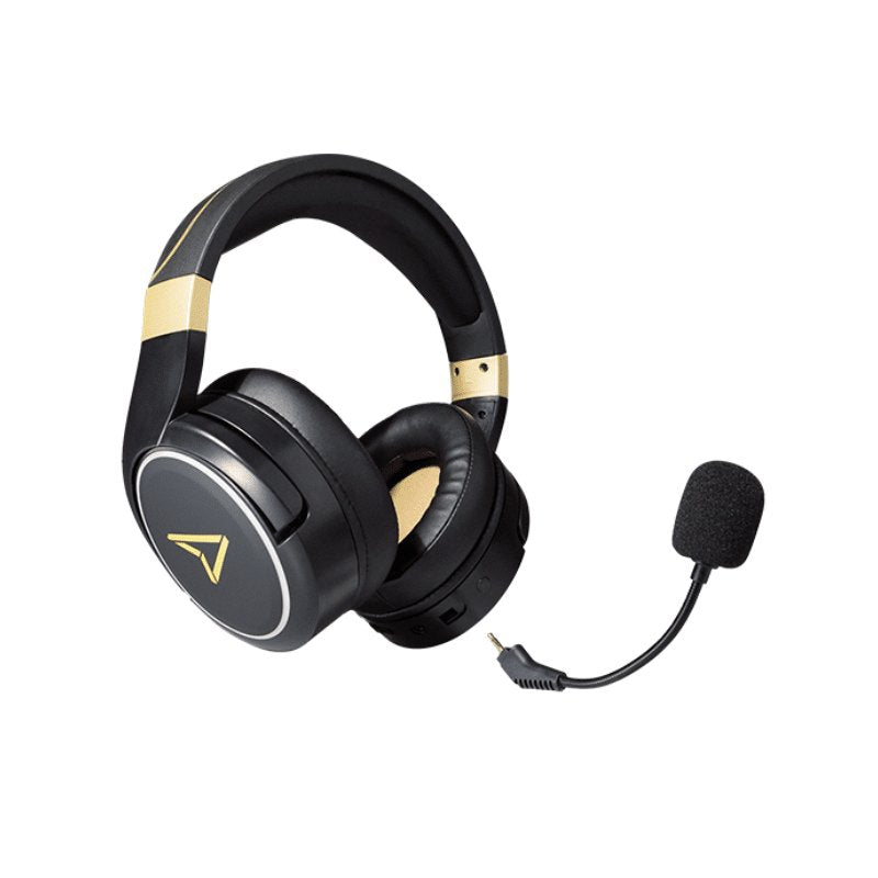 Headphones Lexip Metaltech Wireless And Alámbrico Set Black Oro