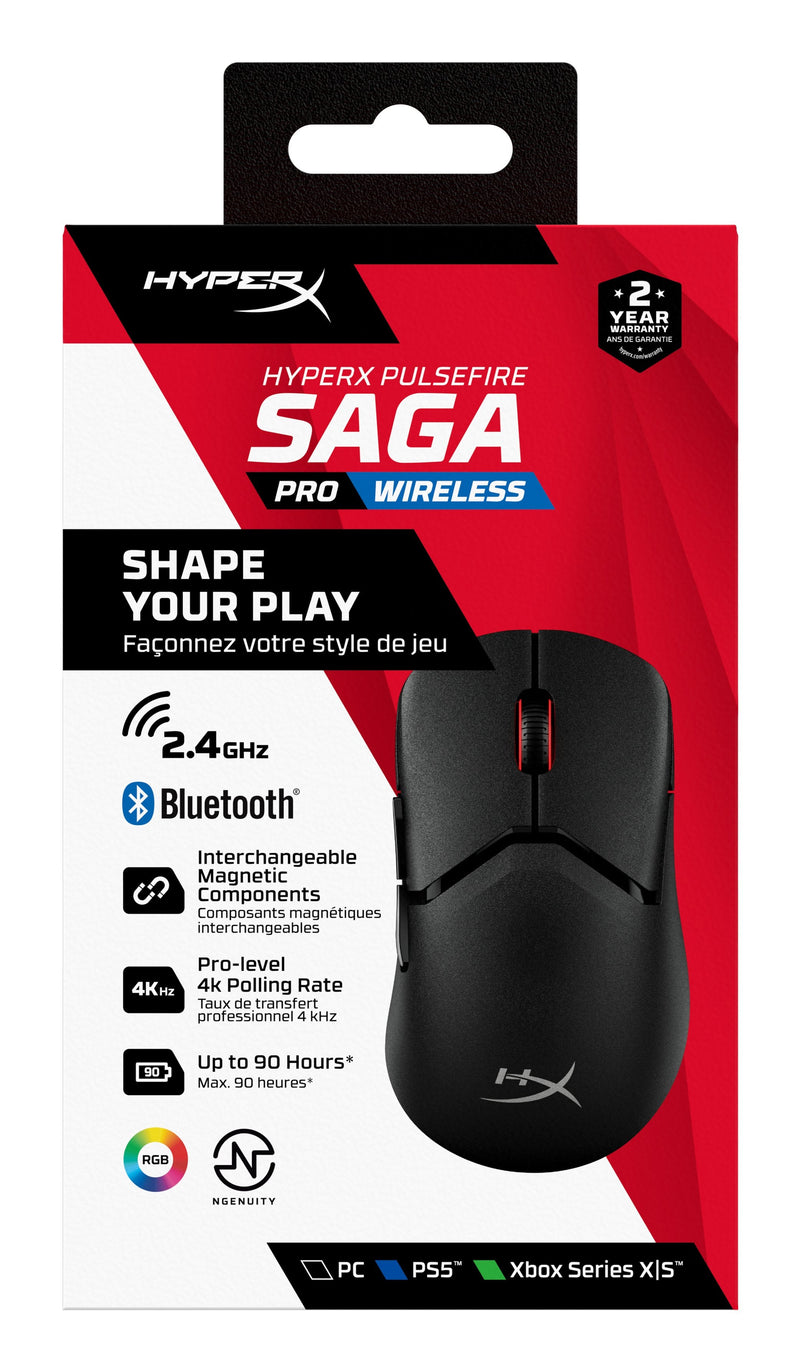 Mouse HP Hyperx Pulsefire Saga Pro Gaming Wireless Black