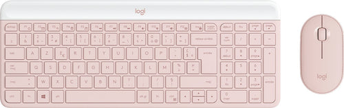 Logitech Slim Wireless Combo MK470 Set Of Keyboard And Wireless Mouse 2.4GHZ Azerty French Pink — image 1