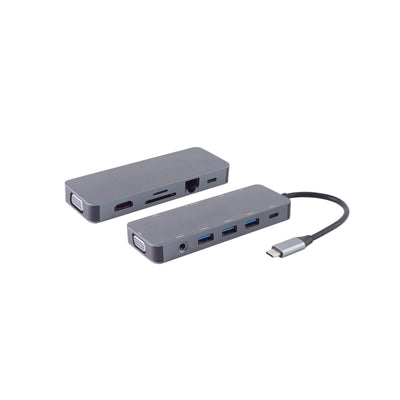 S/Conn Maximum Connectivity Usb-dock--usb-c Multiport Base Acoplamiento, 11IN1, Hdmi, VGA, Pd, Hub, Sd, Lan, A — image 1