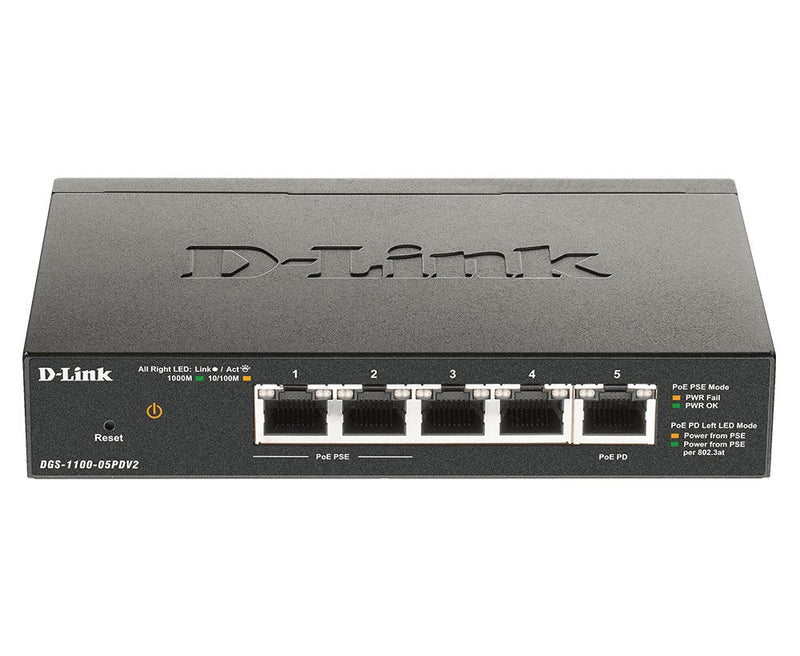 Switch Gestionable D-link DGS-1100-05PDV2 5 Ports RJ-45 10 100 1000 PoE