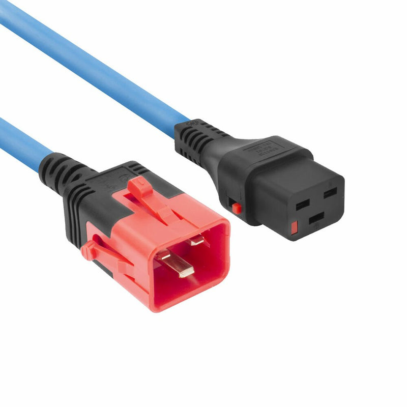 Powercord C19 IEC Lock - C20 IEC Lock Dual Locking Blue 3M, PC3642