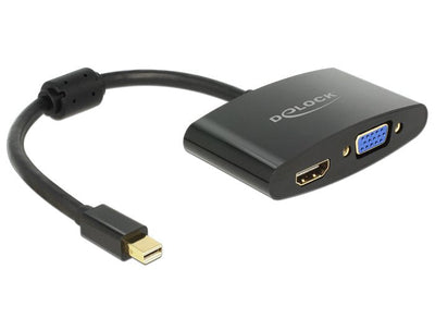 Delock Adapter Mini DisplayPort 1.1 Male VGA / HDMI — image 1