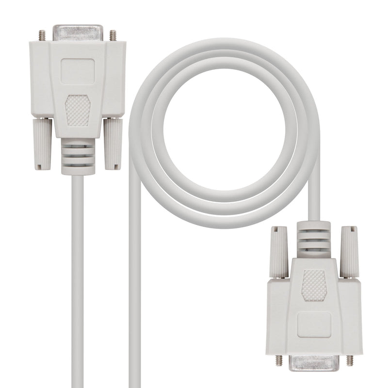 Nanocable Cable Serie Modem DB9 Female a DB9 Female 1.80M - Beige
