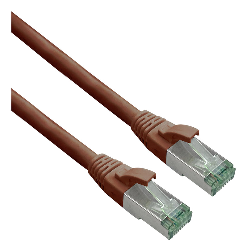 Helos Grs Certificado CAT.6A Network Cable With CAT.7 Rohkabel Tpe Braun 0,25M