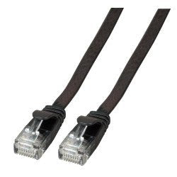 Cable Efb RJ45 Flach Network U UTP, CAT.6A, Pvc, 1M, Black