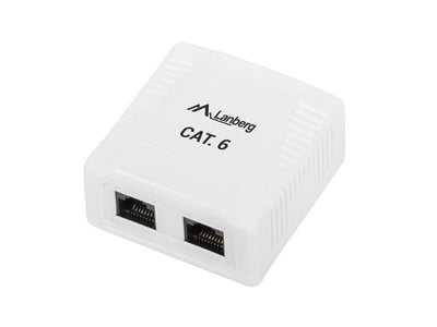 Lanberg Box Of Surface CAT.6 UTP Without Protection 2x RJ45 White — image 1