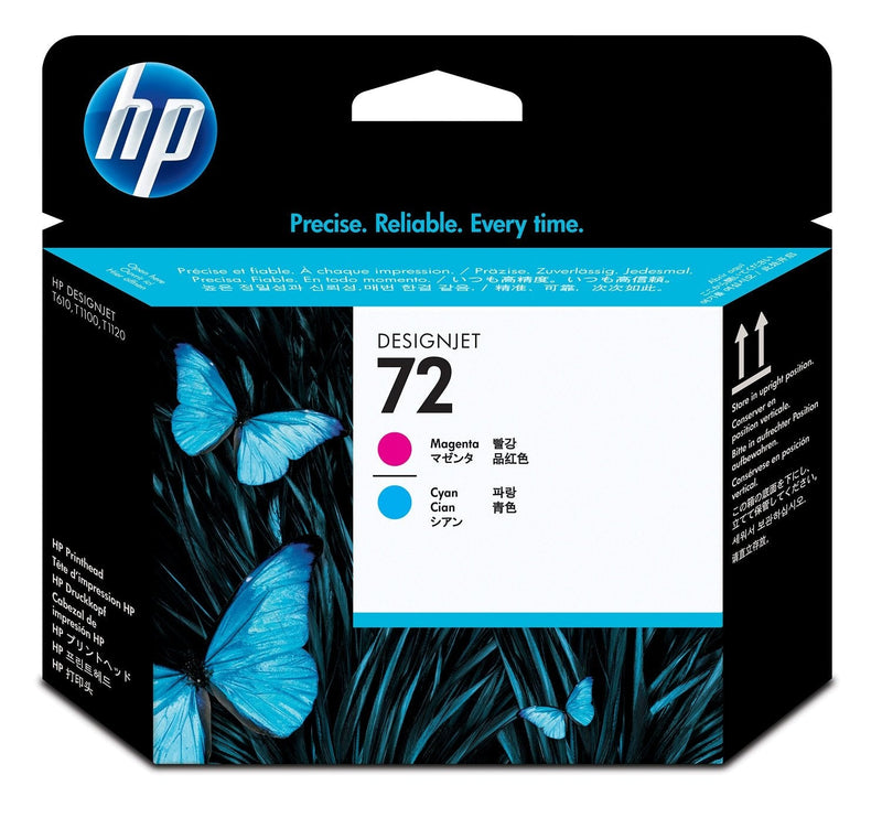 HP Genuine Ink Nº 72 Pack 2 Colours Magenta And Cyan HP Designjet T610, T620, T770, T1100, T1200, HP Designjet