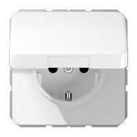 Jung CD1520BFKLWW Schuko Socket Power M.klappd. 16A 250V Cd Alpin — image 1