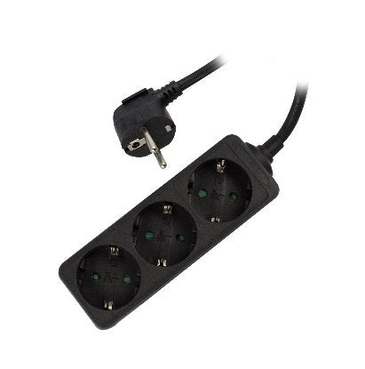 Ewent Power Strip 3 Sockets Black EW3959 — image 1