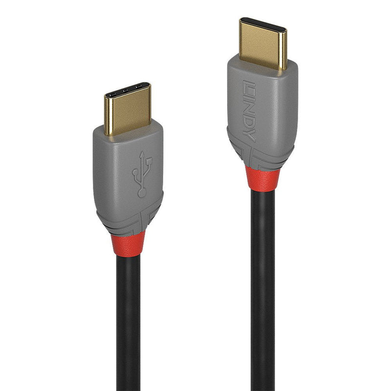 Lindy 36871 USB Cable 1M USB 2.0 USB C Black Grey
