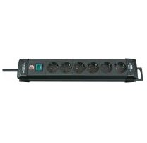 Brennenstuhl 1951160100 Base Múltiple 3M 6 Salidas AC Black — image 1