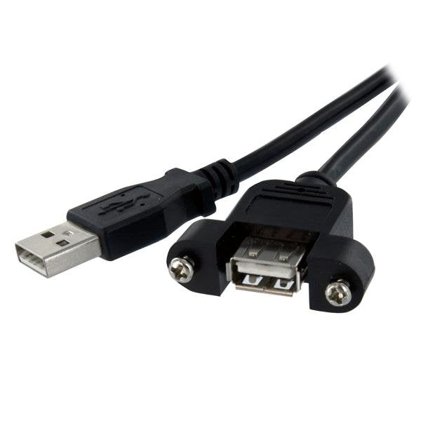 StarTech USB Cable 2.0M/H (alargo) 0.91M Montar Empotrar Panel USBPNLAFAM3