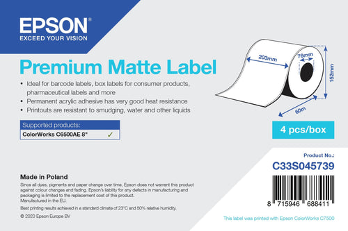 Epson C33S045739 Label Printer White — image 1