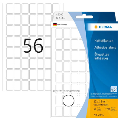 Herma Labels Multiusos Paper White 12X18 Mm Matte 1792 Pieces — image 1