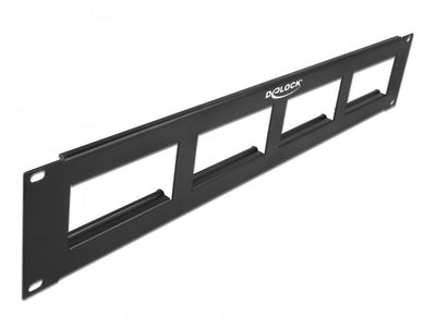 Delock Patchpanel 19 2HE MIT4X 90,5X45,2MM Ausschnitt Black — image 1