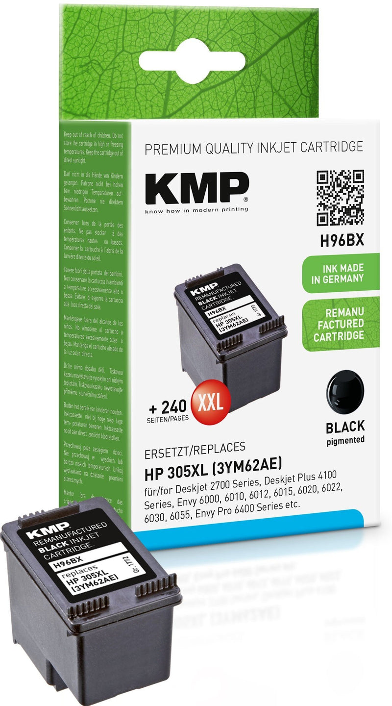 Kmp Ink Compatible HP 3YM62AE 305XL Black 480 Copias 10ML H96BX