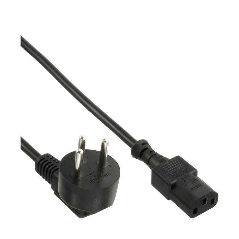 Inline Cable Power , Plug Israel Según Iec, Black 3,0M