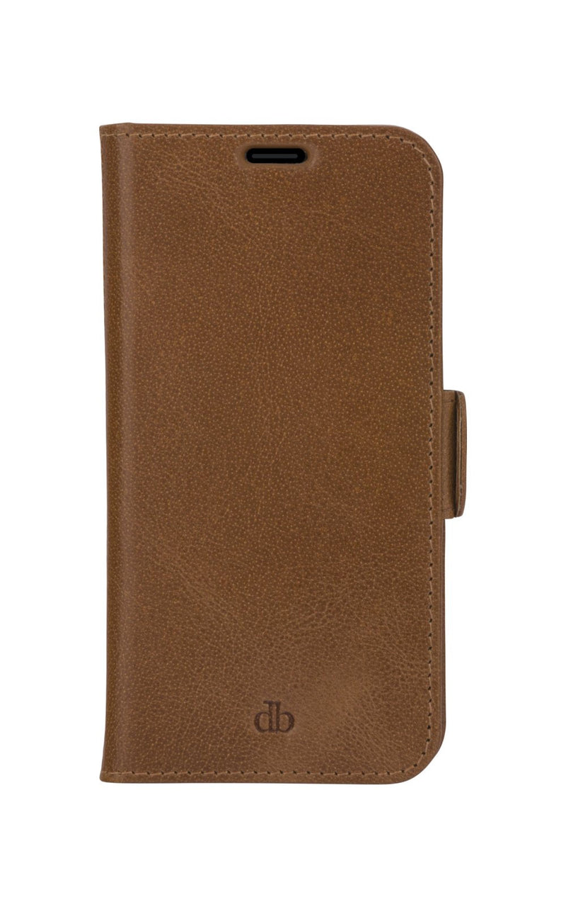 DBRAMANTE1928 Copenhagen Slim - Flip-hlle Fr Mobiltelefon - Genarbtes Leder - Hellbraun - Fr Apple Iphone 13 P