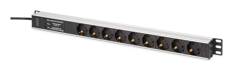 Digitus DN-95438 Unit Distribución Energía (pdu) 9 Salidas AC 1U Black Silver